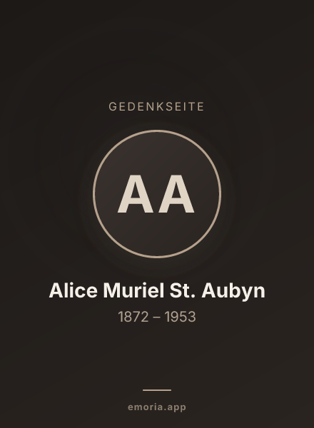 Gedenkportrait von Alice Muriel St. Aubyn