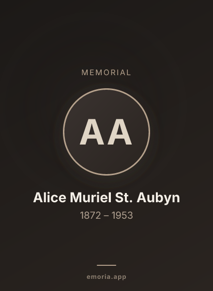 Memorial portrait of Alice Muriel St. Aubyn