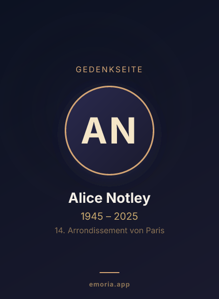 Gedenkportrait von Alice Notley