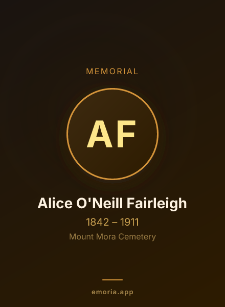 Memorial portrait of Alice O'Neill Fairleigh