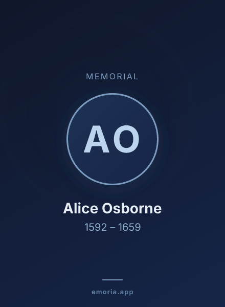 Memorial portrait of Alice Osborne