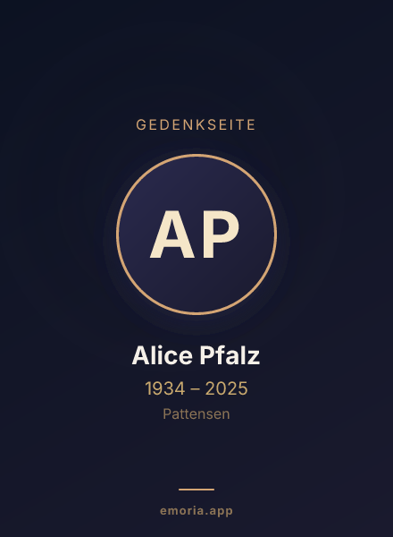 Gedenkportrait von Alice Pfalz