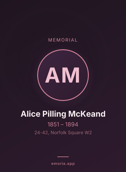 Memorial portrait of Alice Pilling McKeand