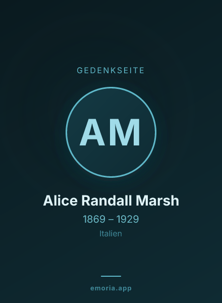 Gedenkportrait von Alice Randall Marsh