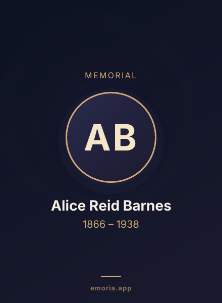 Memorial portrait of Alice Reid Barnes