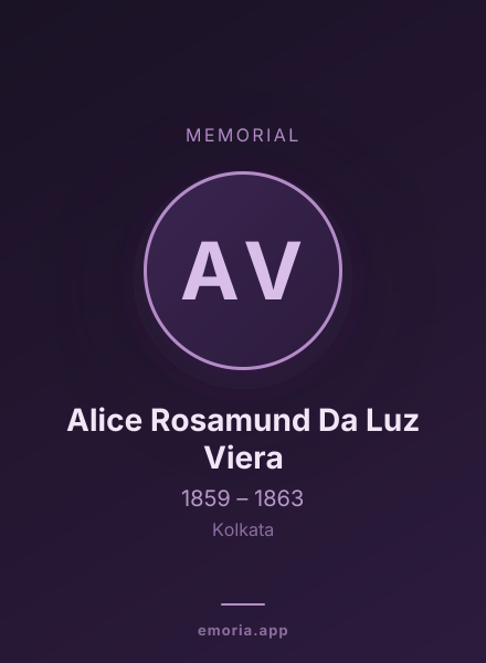 Memorial portrait of Alice Rosamund Da Luz Viera