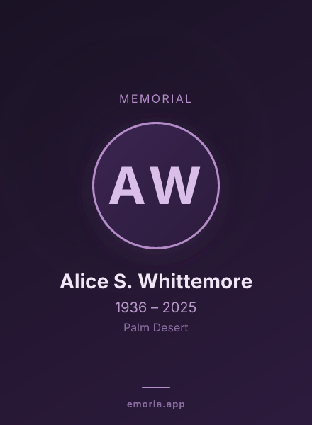 Memorial portrait of Alice S. Whittemore
