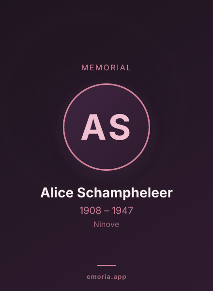 Memorial portrait of Alice Schampheleer