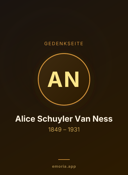 Gedenkportrait von Alice Schuyler Van Ness