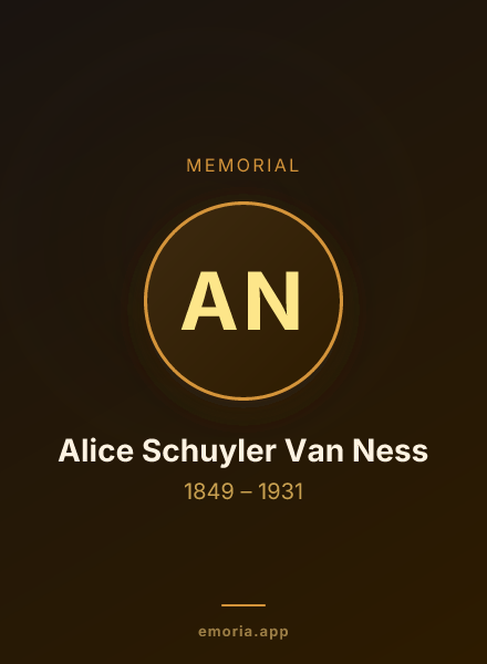 Memorial portrait of Alice Schuyler Van Ness