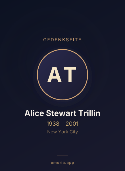 Gedenkportrait von Alice Stewart Trillin