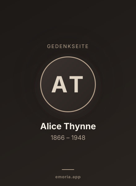 Gedenkportrait von Alice Thynne