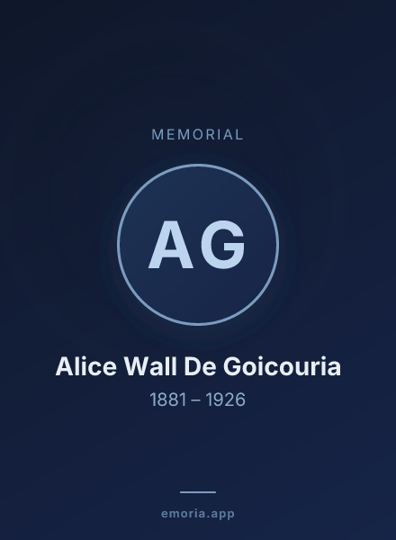 Memorial portrait of Alice Wall De Goicouria