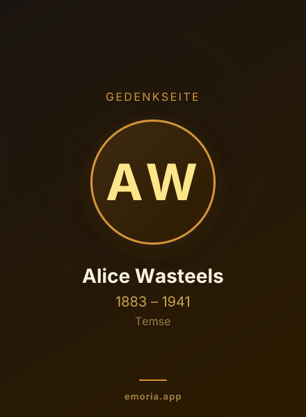Gedenkportrait von Alice Wasteels