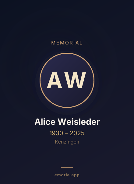 Memorial portrait of Alice Weisleder
