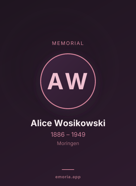 Memorial portrait of Alice Wosikowski