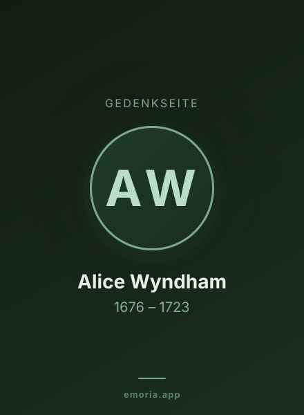 Gedenkportrait von Alice Wyndham