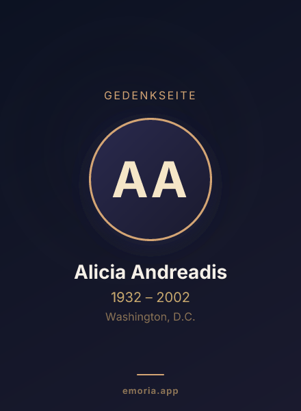 Gedenkportrait von Alicia Andreadis