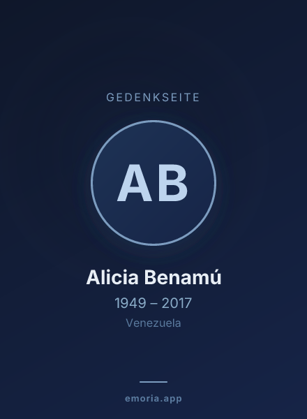 Gedenkportrait von Alicia Benamú