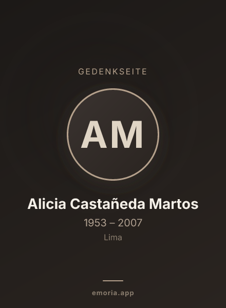 Gedenkportrait von Alicia Castañeda Martos
