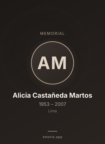 Memorial portrait of Alicia Castañeda Martos