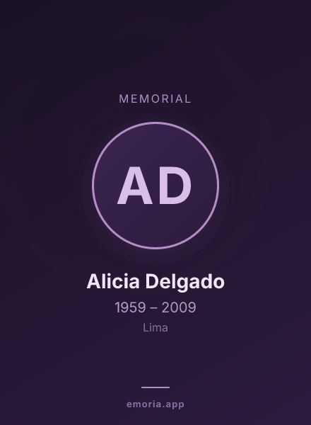 Memorial portrait of Alicia Delgado