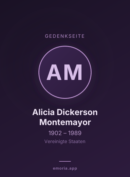 Gedenkportrait von Alicia Dickerson Montemayor