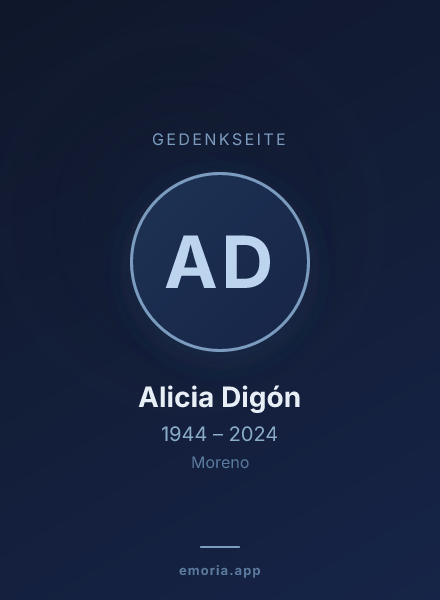 Gedenkportrait von Alicia Digón