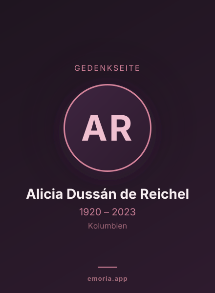 Gedenkportrait von Alicia Dussán de Reichel