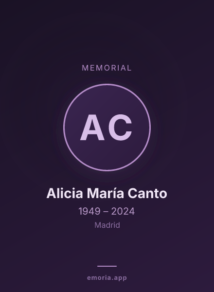 Memorial portrait of Alicia María Canto