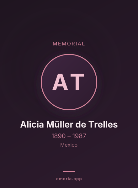 Memorial portrait of Alicia Müller de Trelles