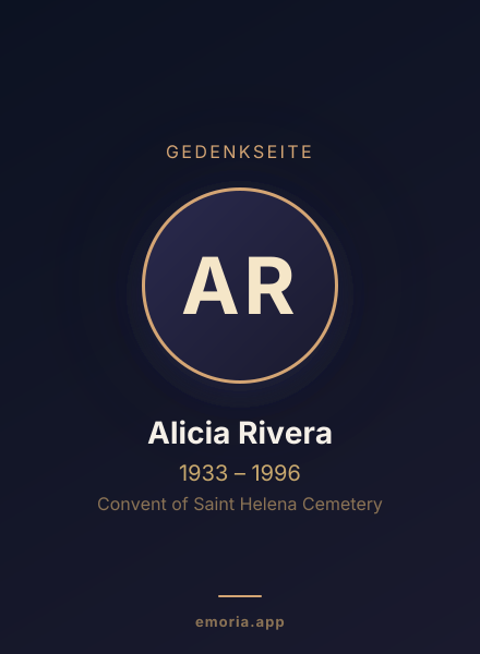 Gedenkportrait von Alicia Rivera