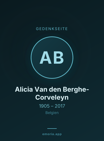 Gedenkportrait von Alicia Van den Berghe-Corveleyn