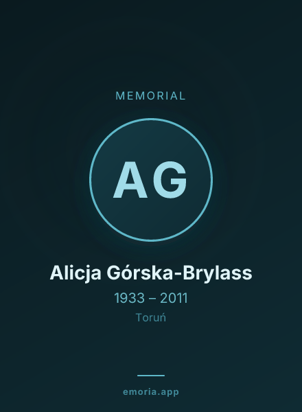 Memorial portrait of Alicja Górska-Brylass
