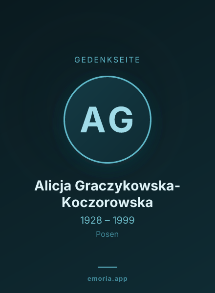 Gedenkportrait von Alicja Graczykowska-Koczorowska
