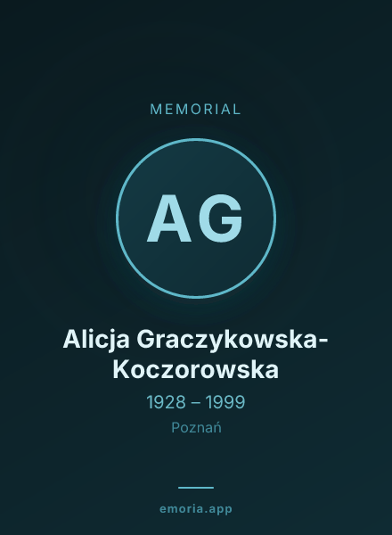 Memorial portrait of Alicja Graczykowska-Koczorowska