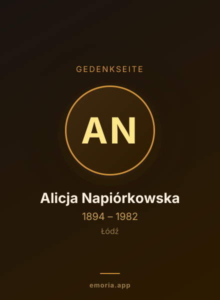 Gedenkportrait von Alicja Napiórkowska