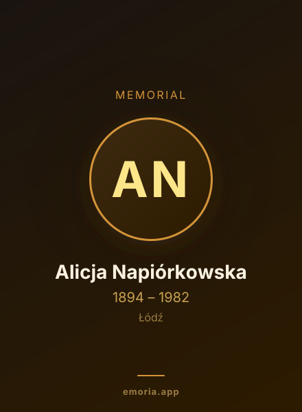 Memorial portrait of Alicja Napiórkowska