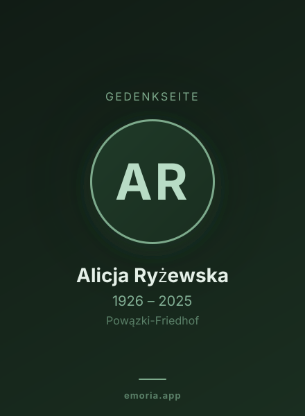 Gedenkportrait von Alicja Ryżewska