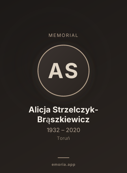 Memorial portrait of Alicja Strzelczyk-Brąszkiewicz