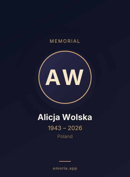 Memorial portrait of Alicja Wolska