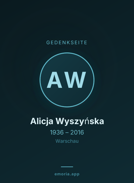 Gedenkportrait von Alicja Wyszyńska
