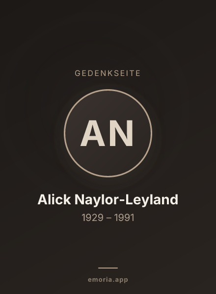 Gedenkportrait von Alick Naylor-Leyland