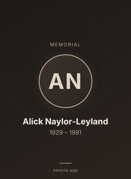 Memorial portrait of Alick Naylor-Leyland
