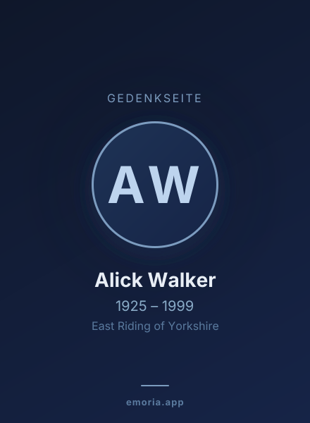 Gedenkportrait von Alick Walker