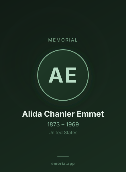 Memorial portrait of Alida Chanler Emmet