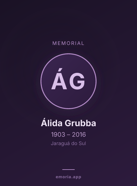 Memorial portrait of Álida Grubba