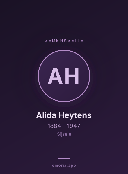 Gedenkportrait von Alida Heytens