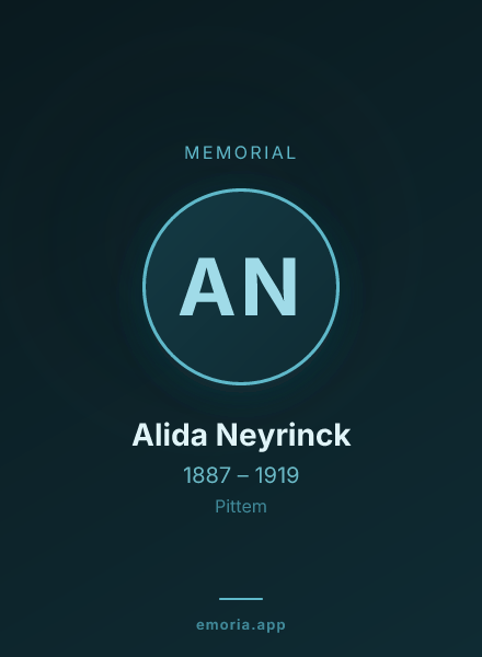 Memorial portrait of Alida Neyrinck
