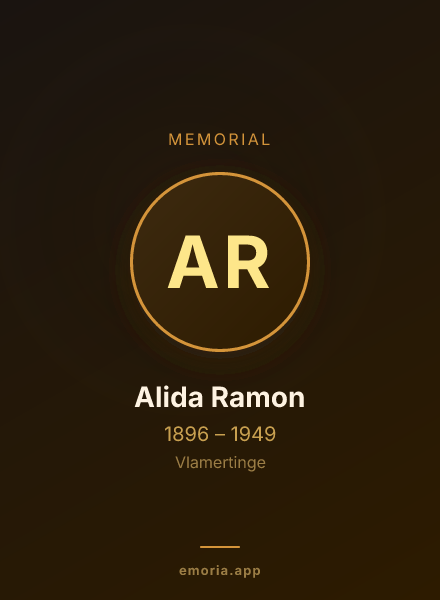 Memorial portrait of Alida Ramon